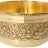 Modern brass serving bowl, perfect for dining table decoration