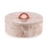 Reusable plastic dry fruit box with stylish rose gold lid