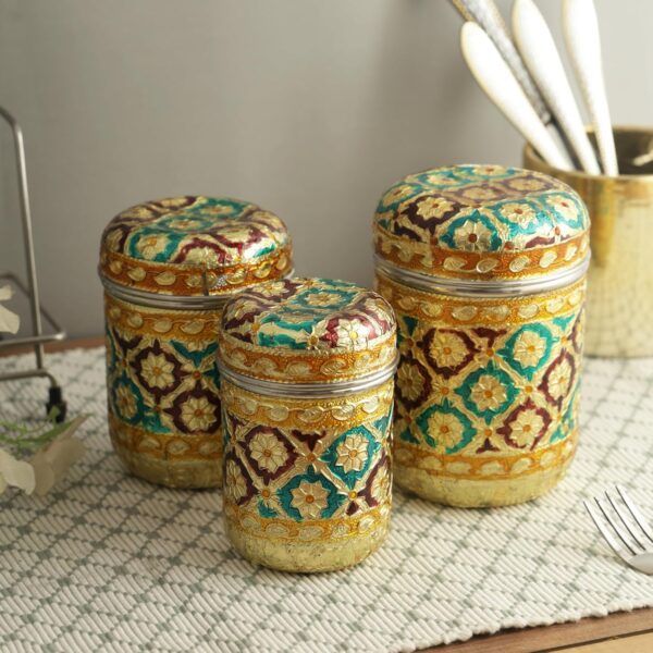 Handcrafted stainless steel food storage box with airtight lid