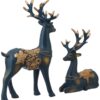 Creative resin reindeer sculpture in dynamic pose for display