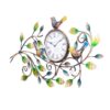 Artistic Bird Design Metal Wall Clock for Home Interiors