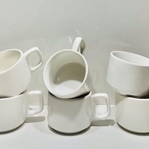 Round ceramic coffee cup for hot beverages