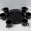 Luxury ceramic cup with designer tray for tea and coffee lovers