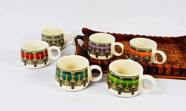 Contemporary ceramic tea cup set for morning tea