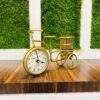 Handcrafted antique metal cycle clock for festive home décor