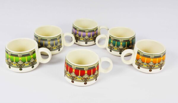 Ceramic tea cup set for coffee, tea, or herbal drinks