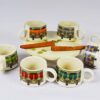 High-quality ceramic tea cups set with smooth glaze