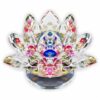 Decorative crystal lotus flower symbolizing enlightenment and purity