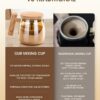 Stainless steel self-stirring mug for coffee, tea, and milk