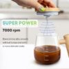 Portable self-stirring cup with battery-operated mixing feature