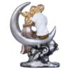 Crescent moon lovers figurine symbol of affection and eternal bond