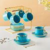 Decorative cup-saucer rack for serving and display purposes