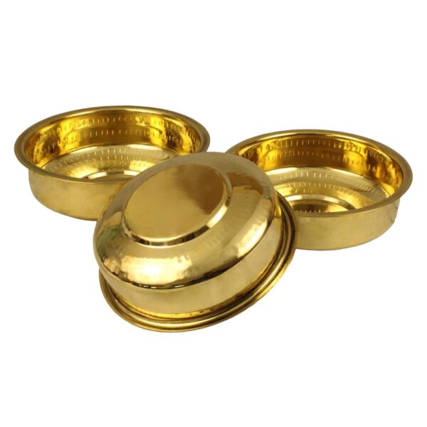 Gold brass patile for Ayurvedic and nutrient-preserving cooking