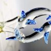 Artistic glass dolphin sculpture for living room