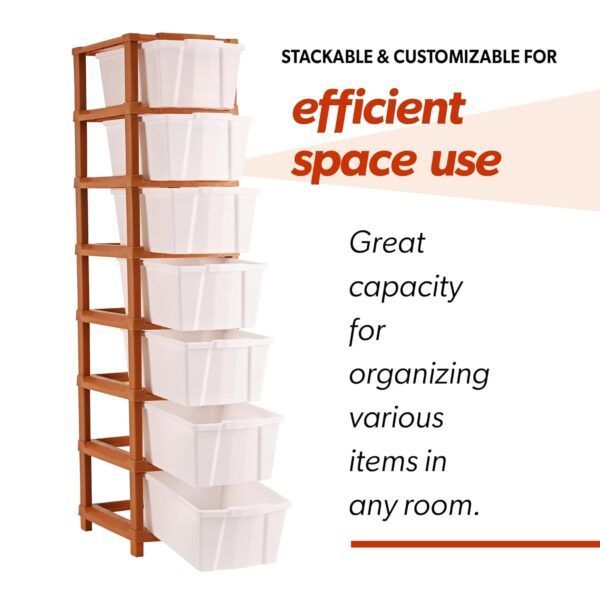 Plastic drawers storage organizer for bedroom, bathroom, or office space