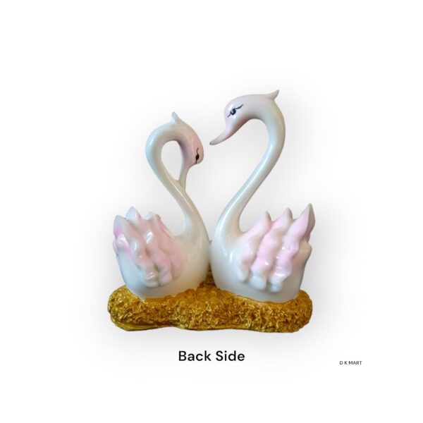 Premium marble swan statue pair for luxurious home styling