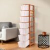 Multipurpose plastic drawers with foldable design for clothes and accessories