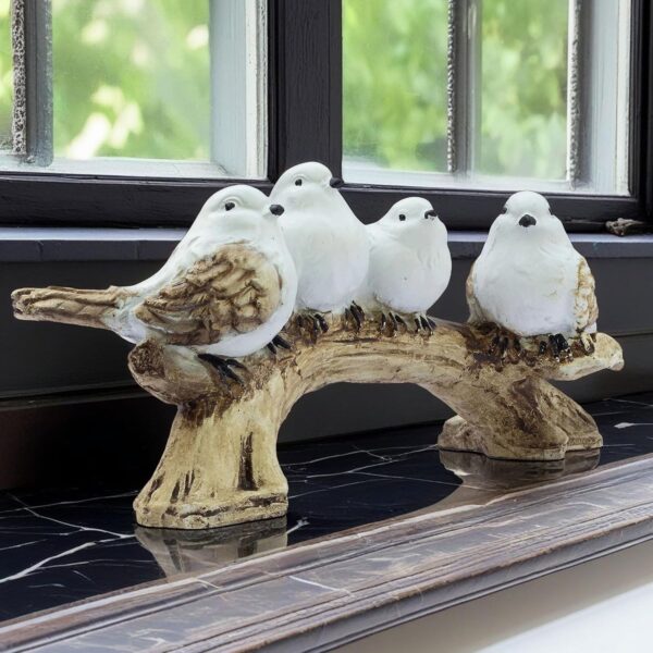 Cute decorative birds resin figurine for housewarming