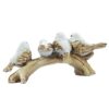 Home décor birds figurine with realistic tree branch