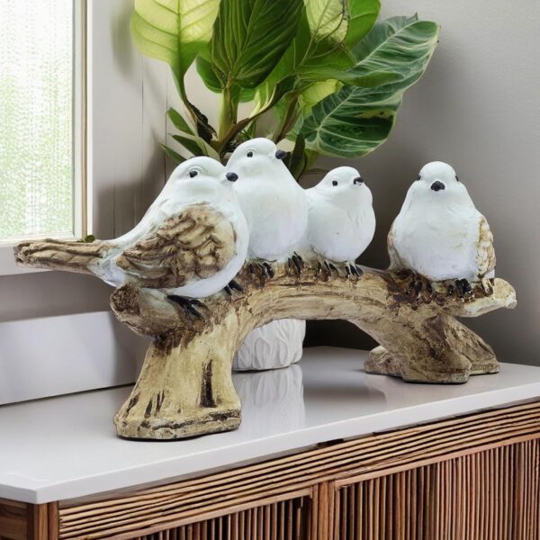 Resin bird decor piece