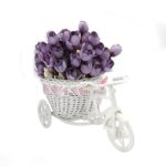 Elegant cycle shape flower vase for home decor with artificial flowers