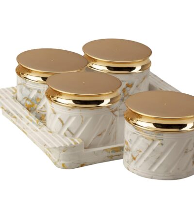 Unbreakable airtight dry fruit container tray set for kitchen storage