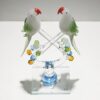 Loving parrot bird figurine for table, shelf, or living room decoration