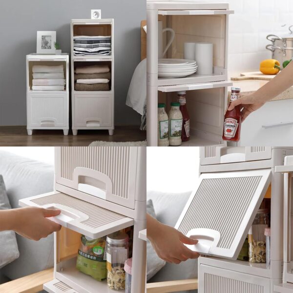 Modern plastic wardrobe organizer for home bedroom storage