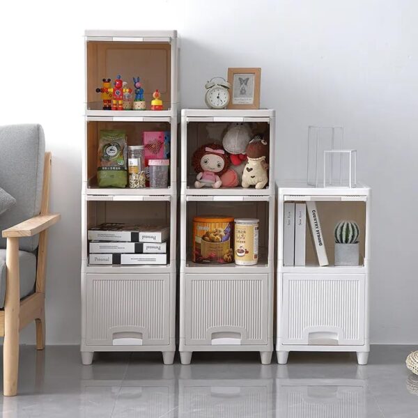 Multi-purpose plastic shelves wardrobe for garment organization
