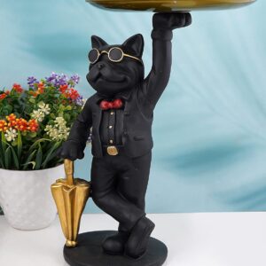 Cute resin dog figurine statue for bedroom, office, or tabletop decoration