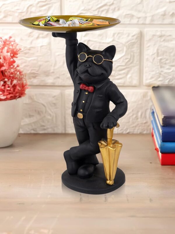 Artistic resin dog statue decorative ornament for shelves and tables