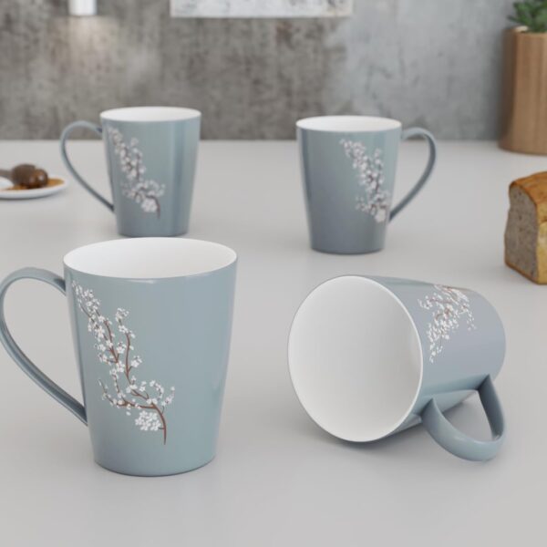 Smooth glazed ceramic coffee mugs