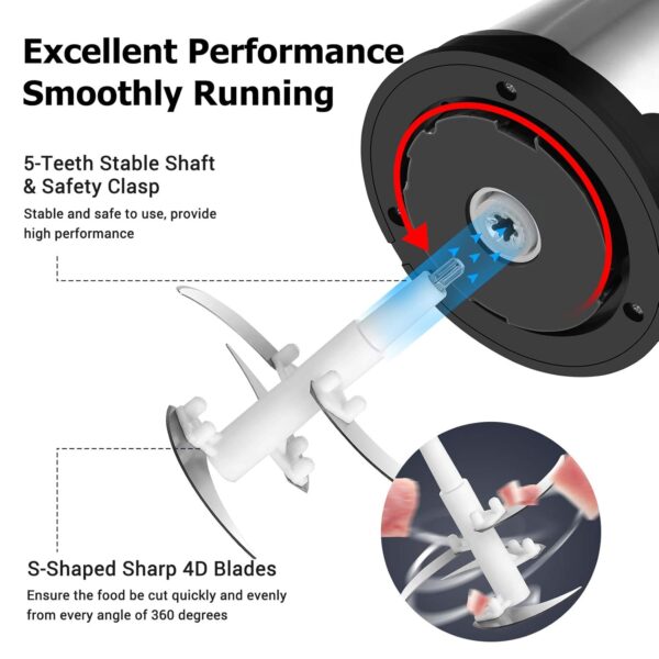 Easy-to-clean stainless steel electric meat grinder for daily use