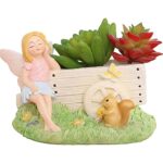 Fairy cart pot for home and garden décor