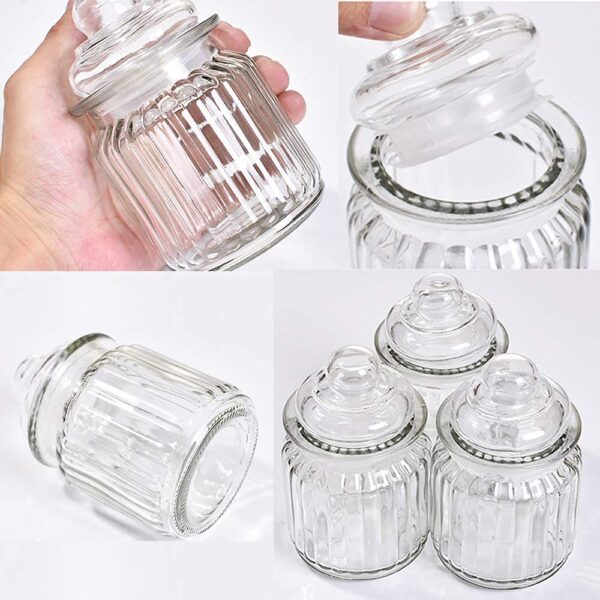 Premium glass pop jar set for kitchen storage organization