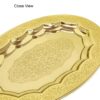 Polished Gold Brass Tray – Handcrafted Floral Engraved Serveware