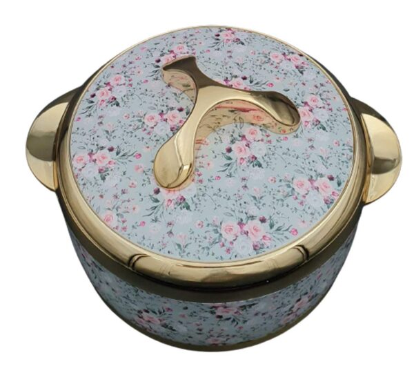 Round stainless steel casserole hot pot with durable outer finish