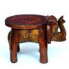 Premium Wooden Elephant Stool Showpiece for Home Décor