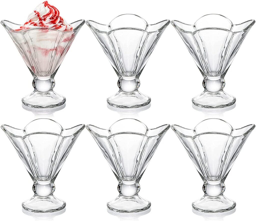 Elegant flower ice cream bowl for home and parties