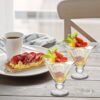 Flower glass bowl for ice cream, juice and custard