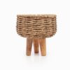 Natural jute rope plant pot for living room or office décor