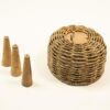 Twisted jute rope flower pot holder for balcony garden