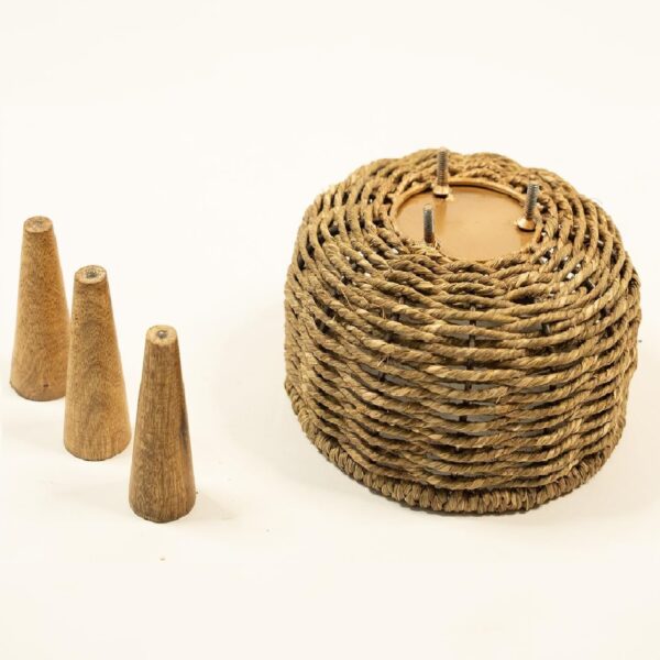 Twisted jute rope flower pot holder for balcony garden