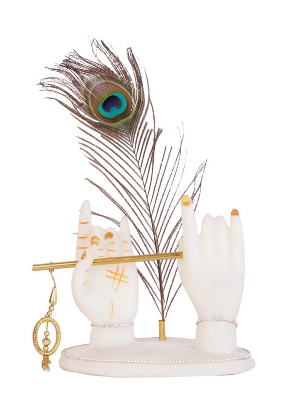 Premium Krishna Ji hands with flute statue for altar or shelves