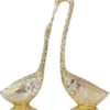 Luxury golden kissing bird figurine adding romance and style to home décor