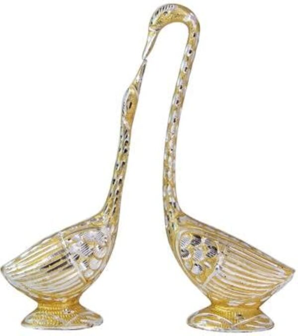 Luxury golden kissing bird figurine adding romance and style to home décor