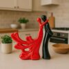 Modern hugging couple showpiece symbolizing love and passion