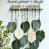 Macrame leaf wall hanging for cozy and artistic home interiors