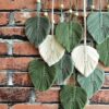 Macrame leaf wall hanging for cozy and artistic home interiors