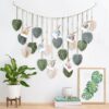 Handmade macrame leaf wall décor for modern rustic home styling